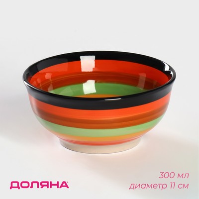 Миска Доляна «Индия», 300 мл, d=11 см, керамика, оранжевая