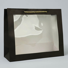 Пакет подарочный крафтовый с пластиковым окном, упаковка, «Burn to be wild», 31 х 26 х 11 см - фото 6510342