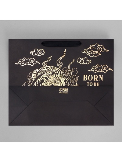 Пакет подарочный крафтовый с пластиковым окном, упаковка, «Burn to be wild», 31×26×11 см