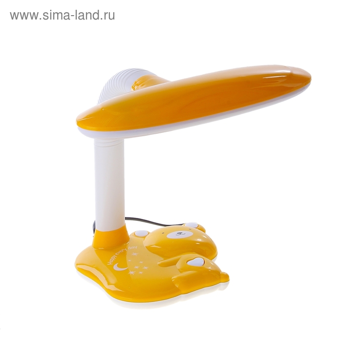 Лампа настольная G23 "Довольный мишка", h=43 см (220В) желтая - Фото 1