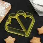 Форма для бутербродов Доляна «Сердечки», 11×11 см, цвет МИКС - Фото 3