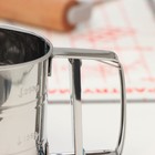 Кружка - сито для просеивания муки Доляна, 375 мл, металл, серебристая - Фото 4