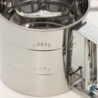 Кружка - сито для просеивания муки Доляна, 375 мл, металл, серебристая - Фото 6