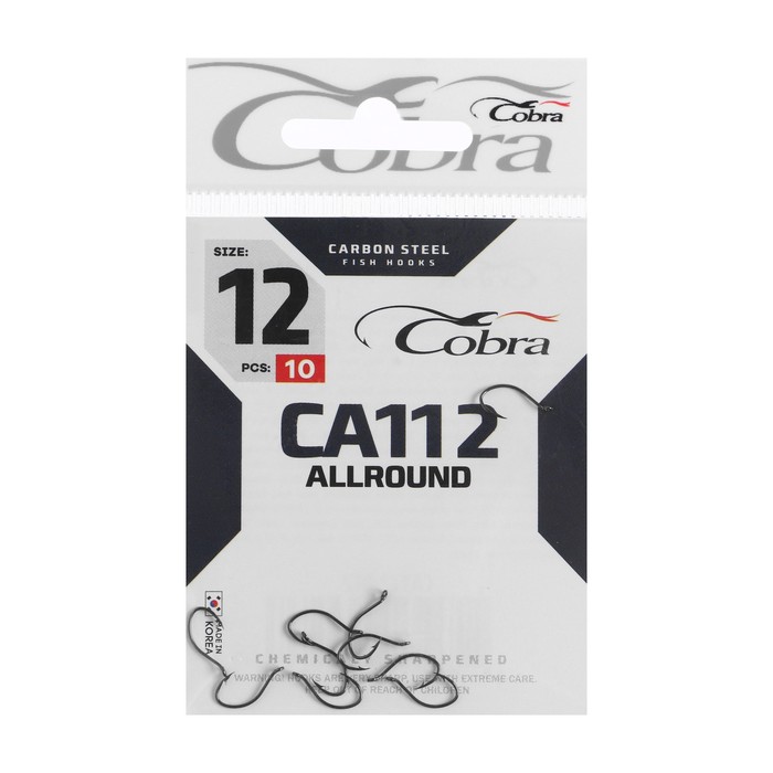 

Крючки Cobra ALLROUND, серия CA112, № 12, 10 шт.