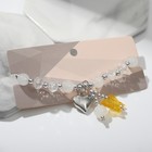 Браслет «Радость» сердечко, цвет бело-жёлтый, d=7 - Фото 2