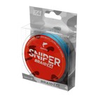 Шнур плетеный Salmo Sniper BRAID X4, диаметр 0.2 мм, тест 9.98 кг, 91 м, синий 7593330 - фото 16467365