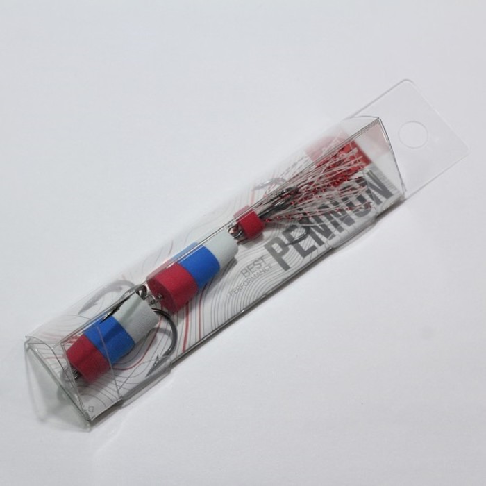 Приманка джиговая LJ PENNON №11, 9 см, красный-синий-белый, в блистере - Фото 1