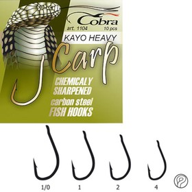 

Крючки Cobra CARP KAYO HEAVY сер.1104NSB разм.002 10шт.