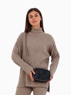 Сумка женская кросс-боди TEXTURA на молнии, 27×6×19 см, чёрная/серая 7551171