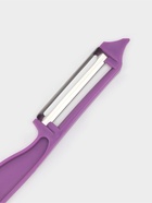 Овощечистка Доляна «Волна», 14 см, фиолетовая - Фото 3