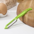 Овощечистка «Волна», 14 см, цвет зелёный - Фото 3