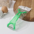 Овощечистка Доляна «Горох», двухсторонняя, 17.5 см, зелёная - Фото 3