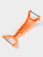 Овощечистка Доляна «Горох», двухсторонняя, 16 см, оранжевая - Фото 3