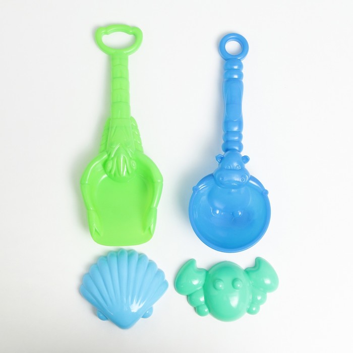 Набор для песочницы 6 предметов: камаз, ведерко, лопатка, грабли, 2 формочки, МИКС 52114