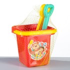 Набор игрушек для песочницы, 5 предметов: ведёрко, 2 лопатки, 2 формочки, пластик, МИКС - Фото 11