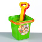 Набор "Ведерко, лопатки, формочки": 5 игрушек для песочницы, пластик, 14 х 25 см, микс - Фото 5
