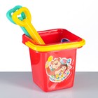 Набор игрушек для песочницы, 5 предметов: ведёрко, 2 лопатки, 2 формочки, пластик, МИКС - Фото 5