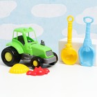 Набор детских игрушек для песочницы "Трактор" с лопатками и формочками, МИКС - Фото 6