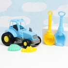 Набор детских игрушек для песочницы "Трактор" с лопатками и формочками, МИКС - Фото 7