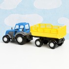 Набор детский "Трактор с прицепом": 5 игрушек для песочницы, пластик, 40 х 12 х 13 см, микс - фото 4618667