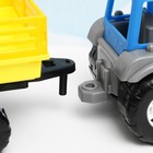 Набор детский "Трактор с прицепом": 5 игрушек для песочницы, пластик, 40 х 12 х 13 см, микс - фото 4618669