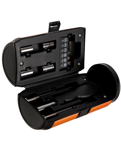 Набор инструментов ТУНДРА, подарочный пластиковый кейс «Банка», 13 предметов