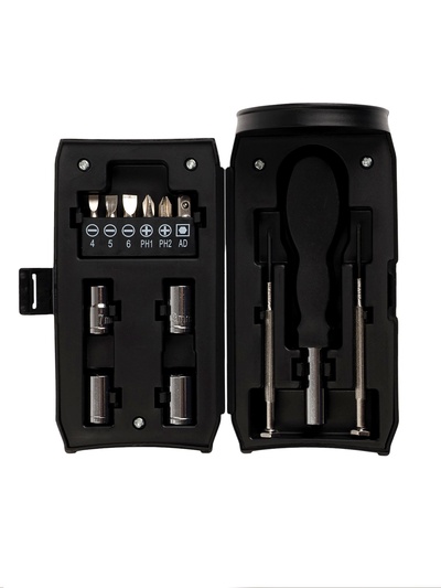 Набор инструментов ТУНДРА, подарочный пластиковый кейс «Банка», 13 предметов