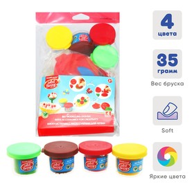 Тесто для лепки с аксессуарами 4 баночки по 35 г, ErichKrause ArtBerry Cookie Set, европодвес