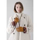 Перчатки женские, размер 7.5, с утеплителем, цвет бежевый - Фото 4