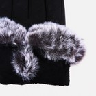 Перчатки женские, размер 7.5, без утеплителя, цвет чёрный - Фото 3