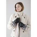 Перчатки женские, размер 7.5, без утеплителя, цвет чёрный - Фото 4