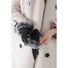 Перчатки женские, размер 7.5, без утеплителя, цвет чёрный - Фото 5