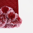Перчатки женские, размер 7.5, с утеплителем, цвет бордовый - Фото 2