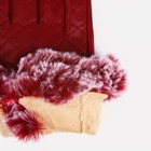 Перчатки женские, размер 7.5, с утеплителем, цвет бордовый - Фото 3