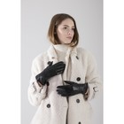Перчатки женские, размер 7.5, с утеплителем, цвет чёрный - фото 33478322