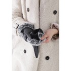 Перчатки, размер 7.5, утеплитель искусственный мех, цвет серый - Фото 5