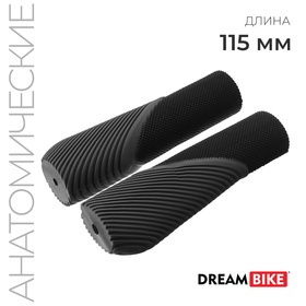 Грипсы Dream Bike, 115мм, цвет чёрный/серый