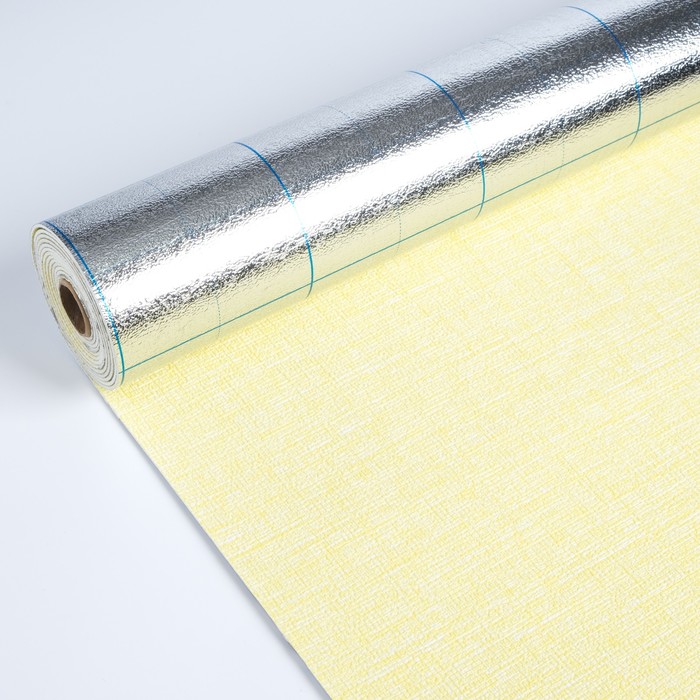 Панель ПВХ самоклеящаяся в рулоне желтая, 2,8м, 50см, толщ2мм - Фото 1