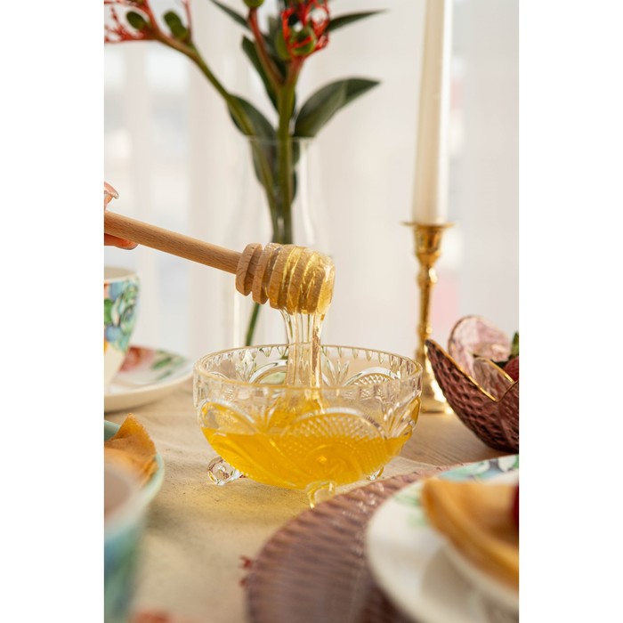 Ложка для мёда, 14 см, бук, в упаковке с подвесом - фото 1905895755