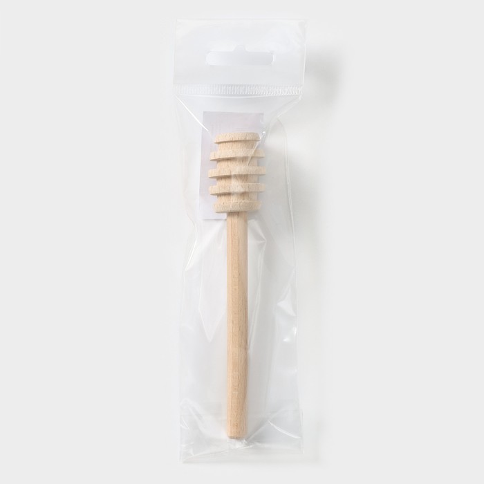 Ложка для мёда, 14 см, бук, в упаковке с подвесом - фото 1905895754
