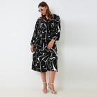Платье женское MIST, plus-size,   р.50, черный - фото 23942914