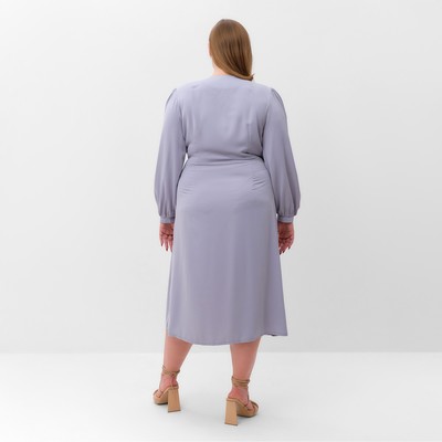 Платье миди женское MIST plus-size, размер 50, серо-голубое