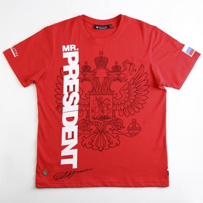 Футболка Putin team, Mr. President, красная, размер 46-48