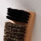 Щётка для одежды и обуви деревянная SAVANNA, 15,5×5×,5,5 см, 154 пучка, натуральный ворс - фото 804672175