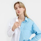 Рубашка женская MIST р.48-50, белый/голубой - фото 27334188