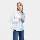 Рубашка женская MIST р.48-50, белый/голубой - фото 27334182