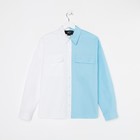 Рубашка женская MIST р.48-50, белый/голубой - фото 27334184