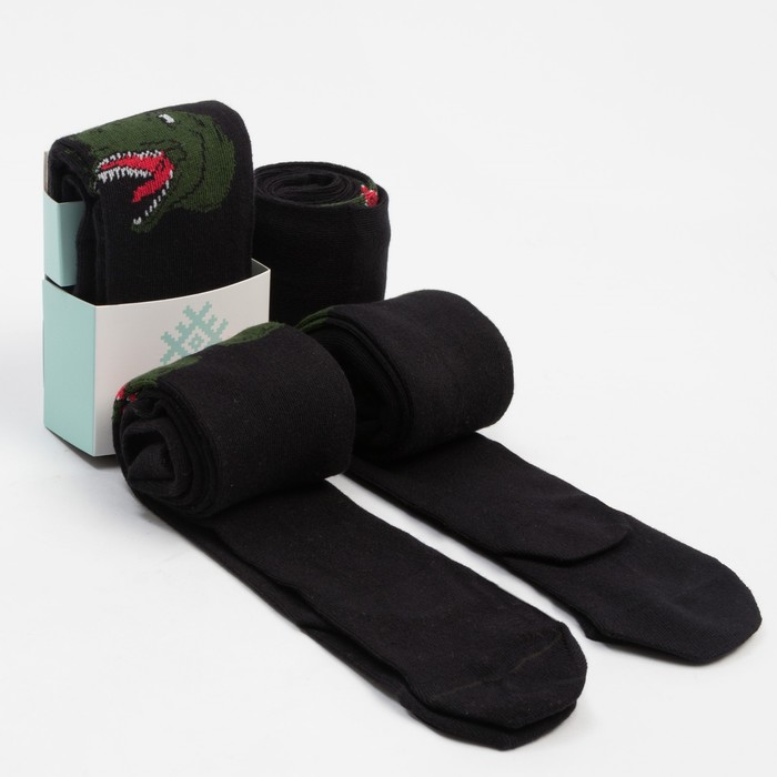 Колготки детские KAFTAN «Динозавр», 116-122 см, чёрные - Фото 1