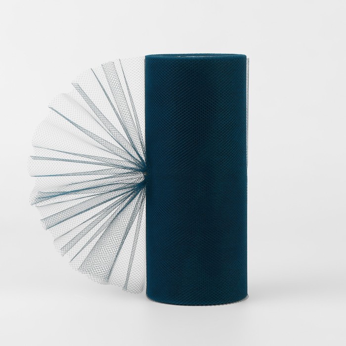 Фатин, 15 см, 23±1 м, 11±1 г/м², тёмно-синий №28 - Фото 1