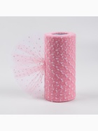 Фатин «Горох», 15 см, 23±1 м, 11±1 г/м², розовый №4 - Фото 2